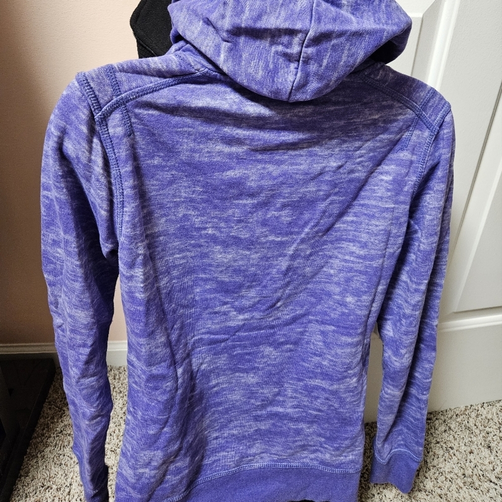 Casual Heathered Purple Hoodie - Picture 9 of 11